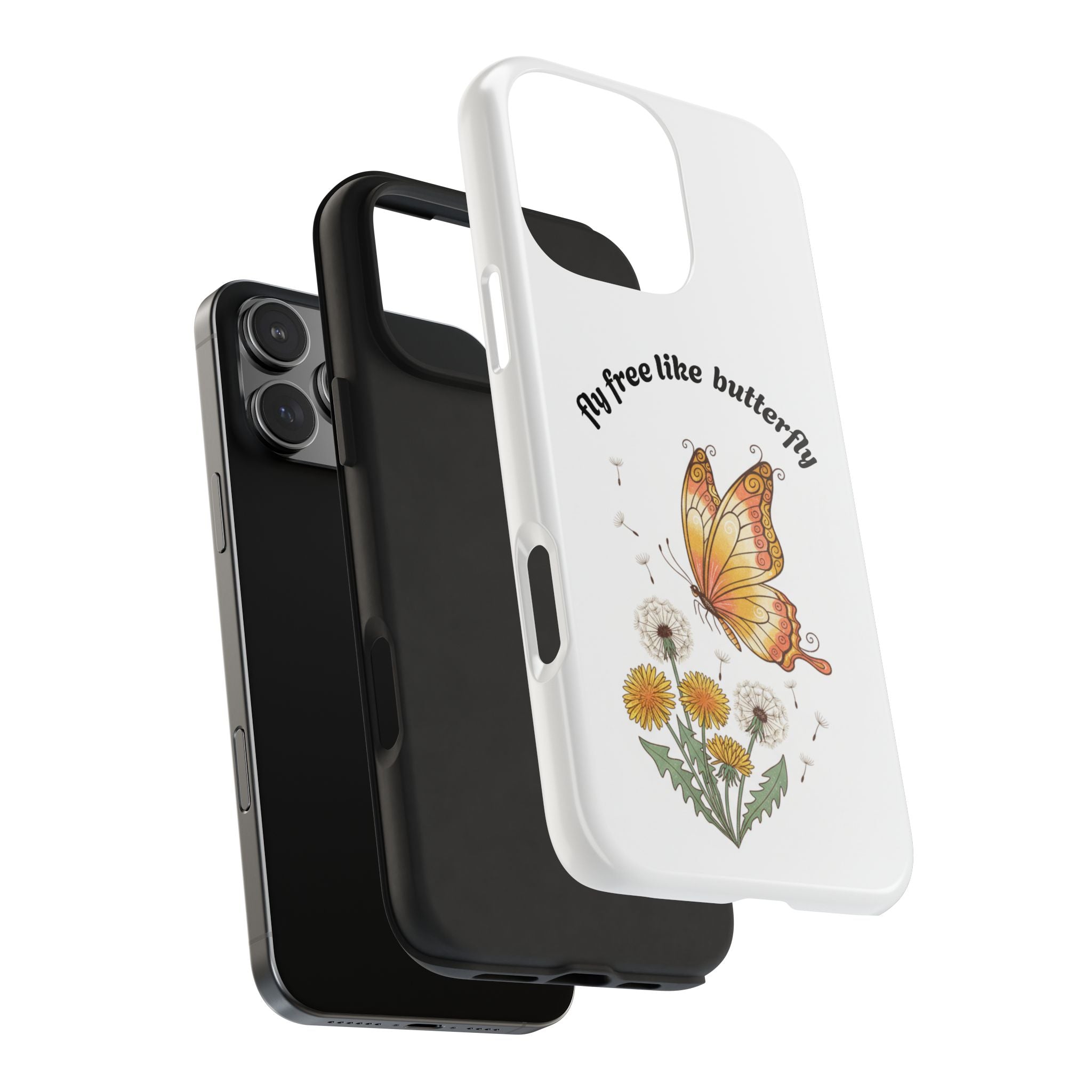 Fly free like a butterfly phone case