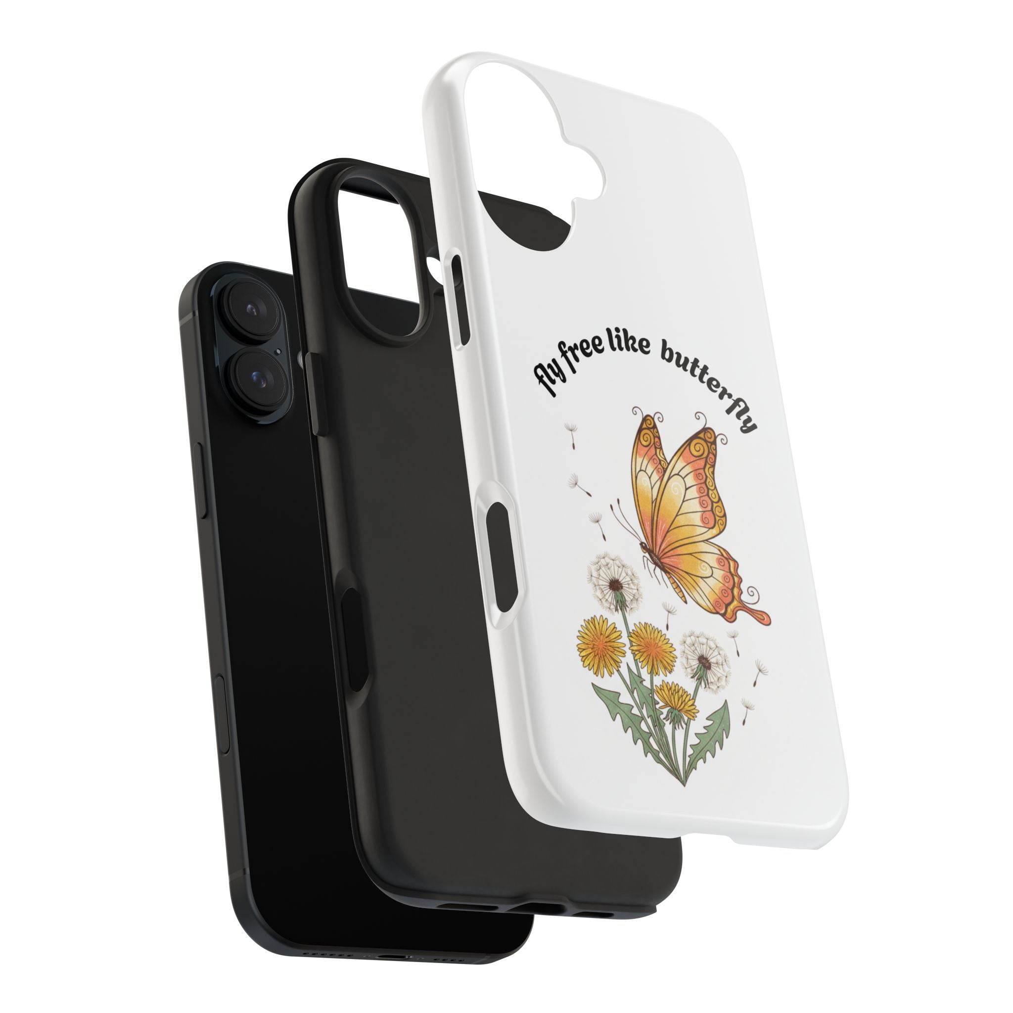 Fly free like a butterfly phone case
