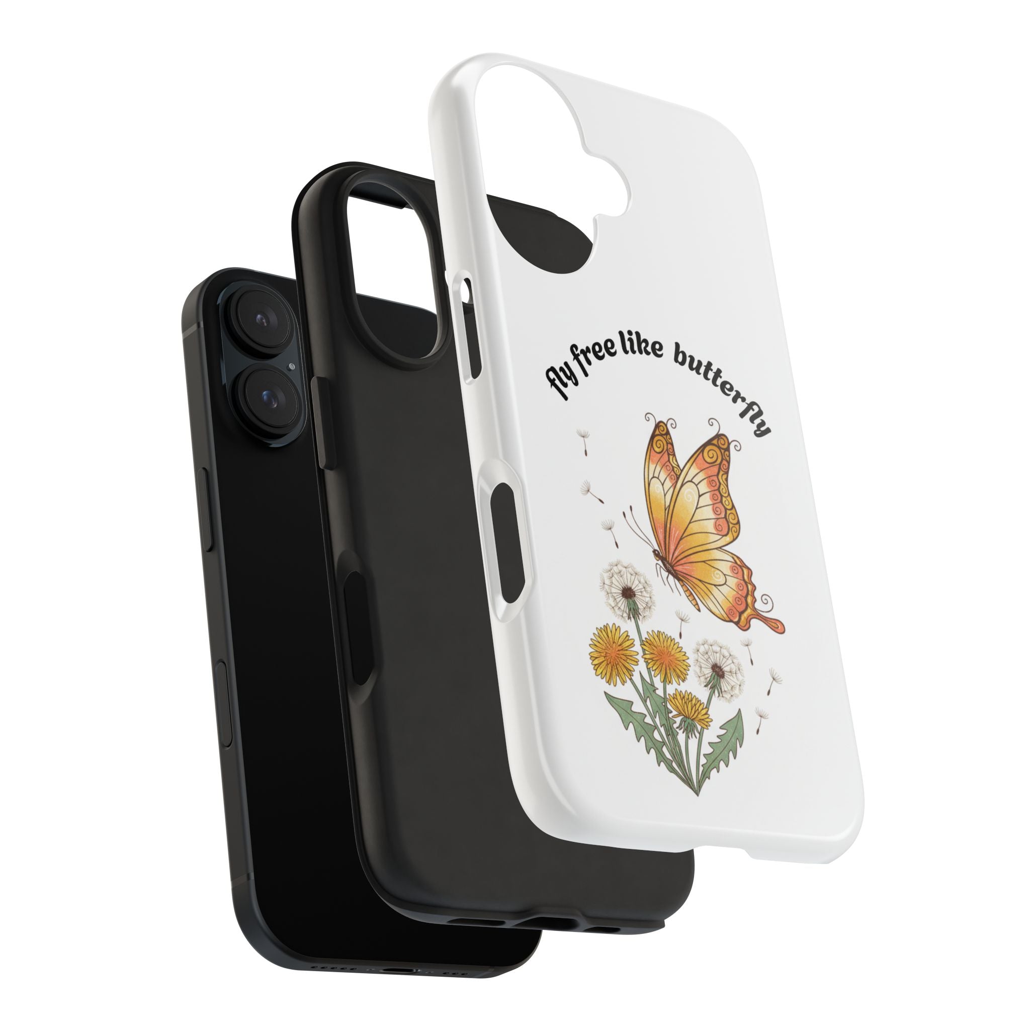 Fly free like a butterfly phone case