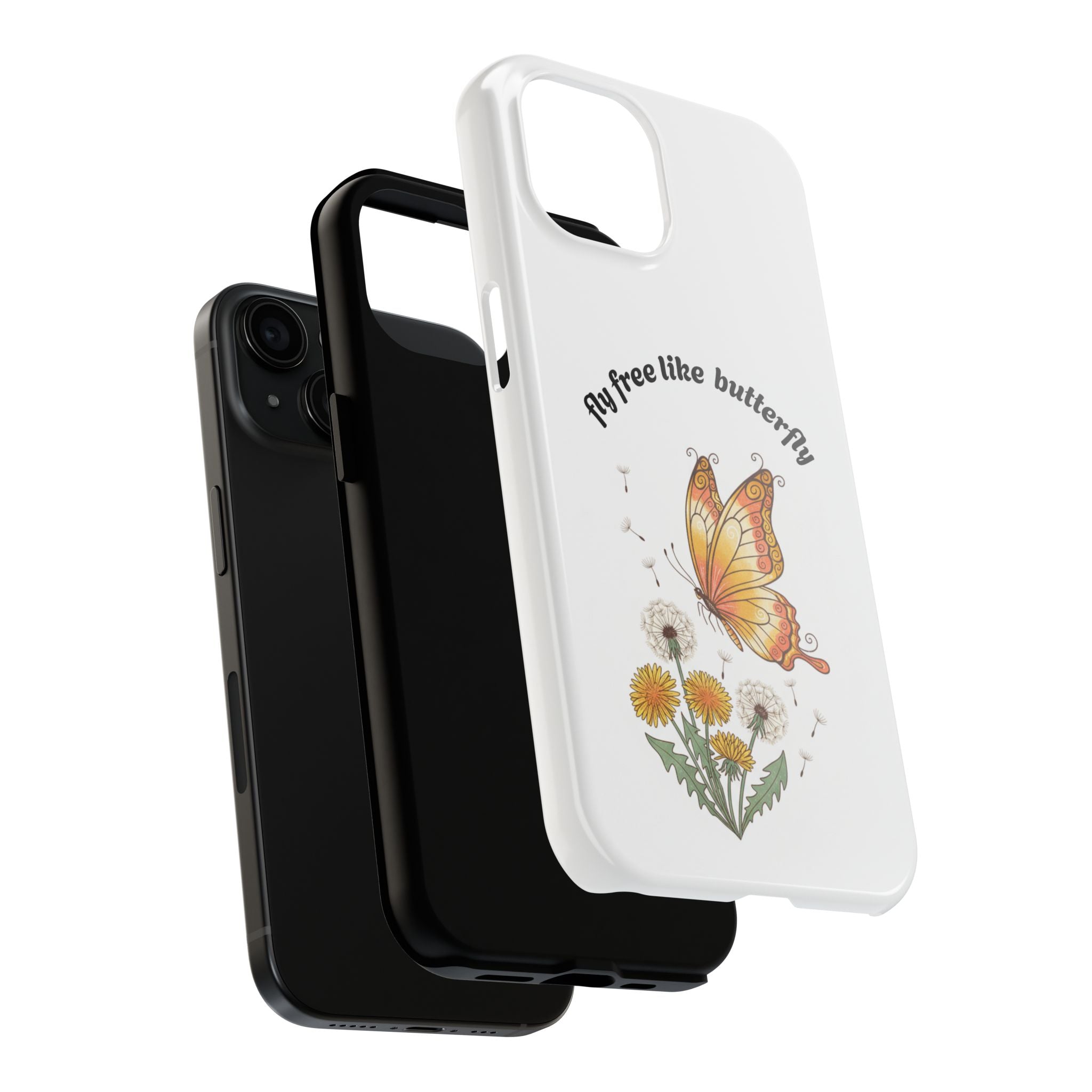 Fly free like a butterfly phone case
