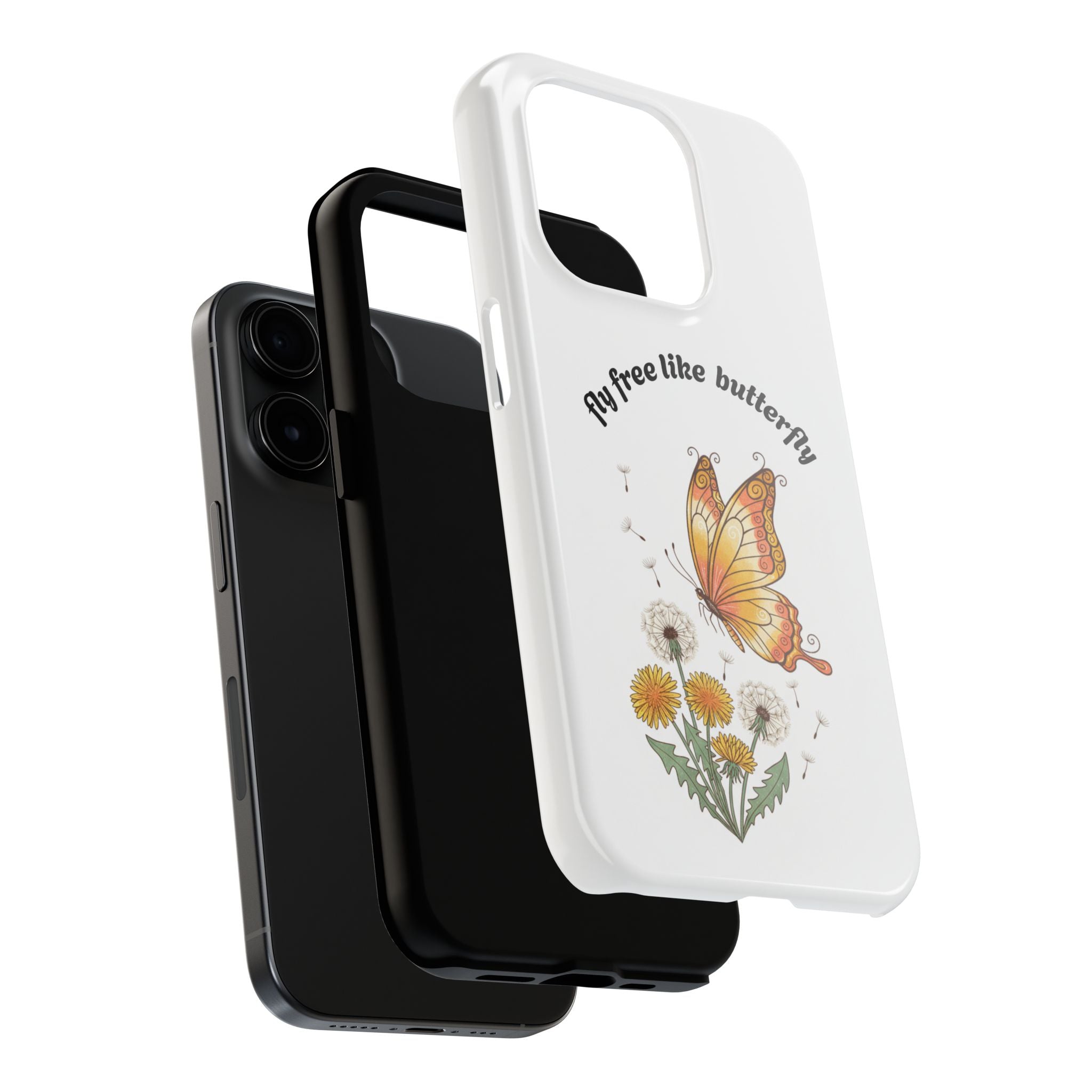 Fly free like a butterfly phone case