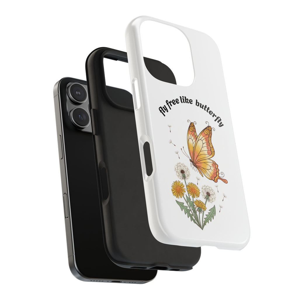 Fly free like a butterfly phone case