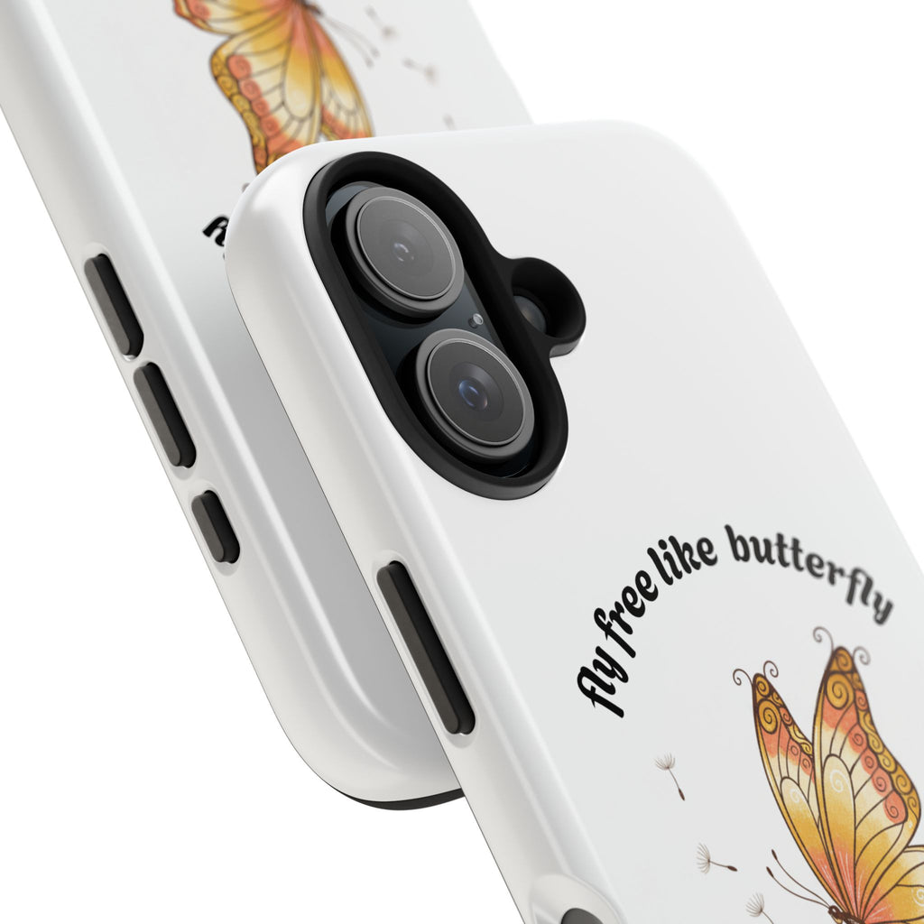 Fly free like a butterfly phone case